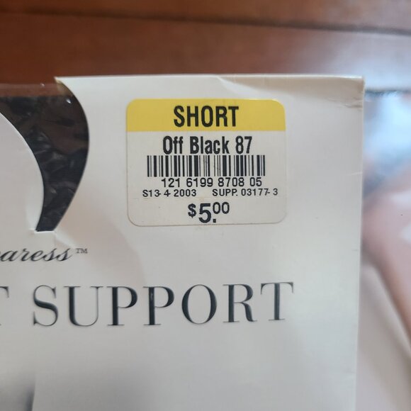 VTG. NEW JCPenney Pantyhose Sheer Carress Control Top Size Short Off Black Sheer - Picture 4 of 11